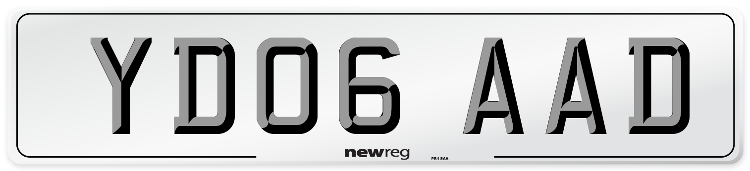 YD06 AAD Number Plate from New Reg